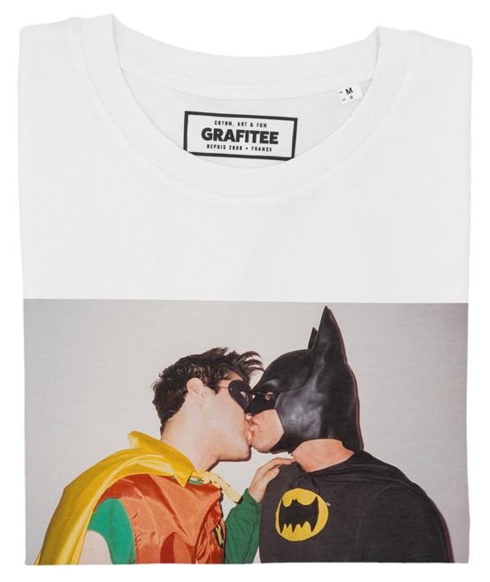 Tshirt Batman & Robin Kiss - Look urbain responsable: Blanc / S