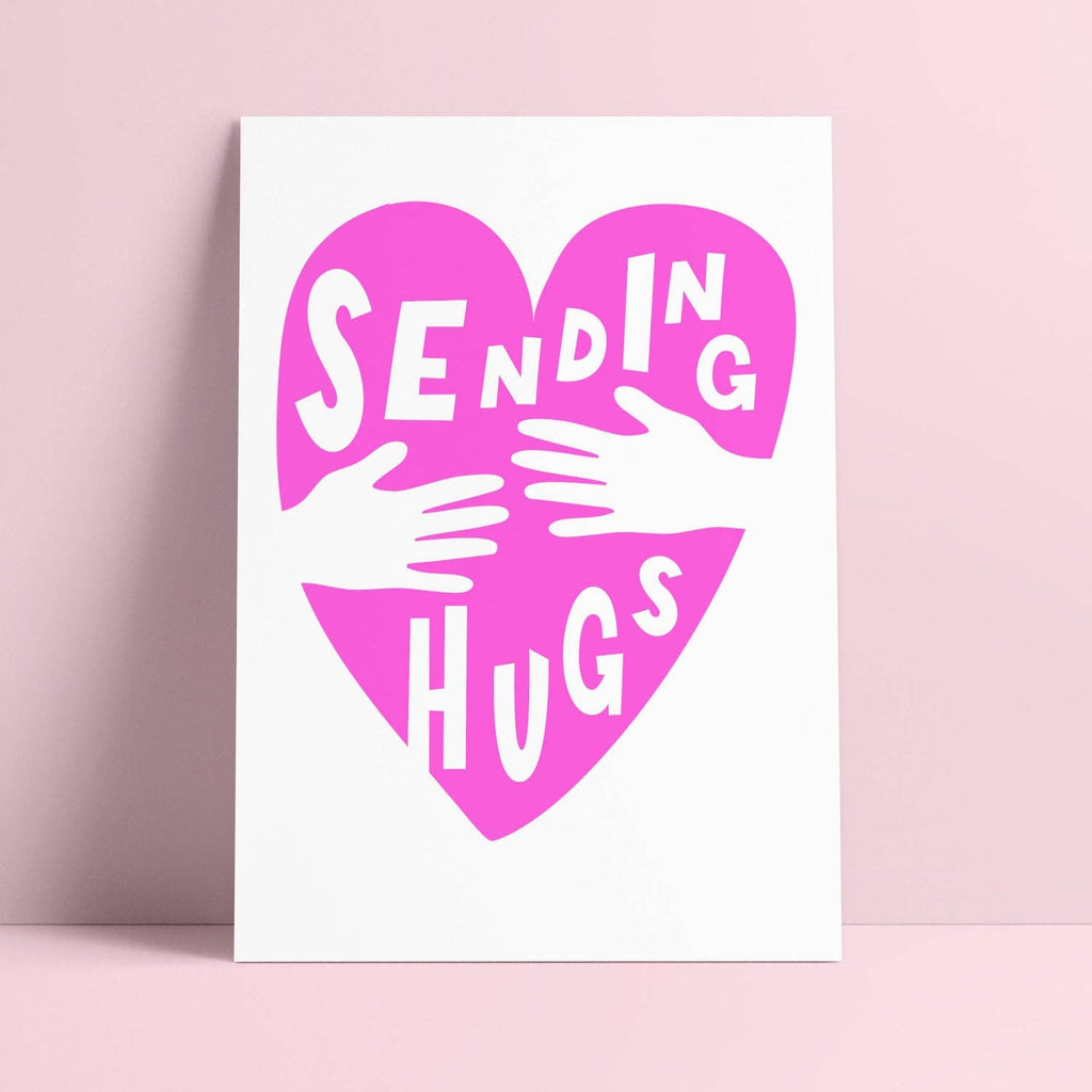 Impression Riso « SENDING HUGS » – Une étreinte chaleureuse à envoyer