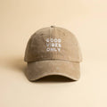 Casquette bleue brodée « Good Vibes Only » — cadeau: Beige