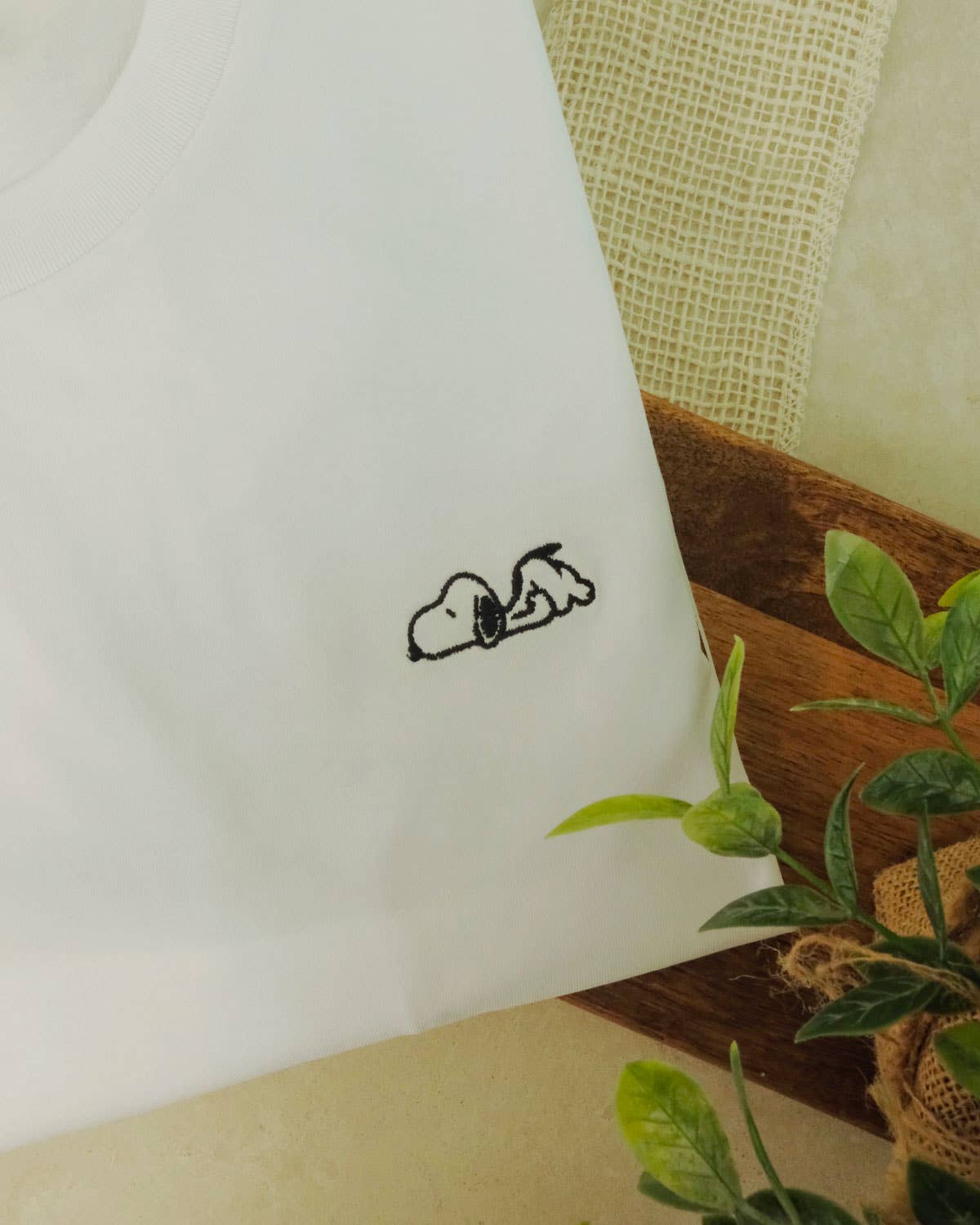 T-shirt brodé - Snoopy: Bleu / M