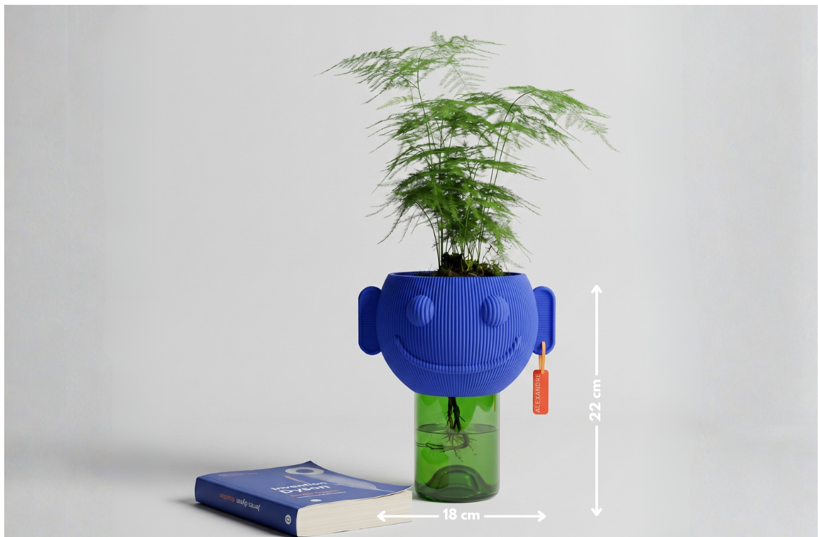 Pot de fleur autonome - Monsieur Majorelle