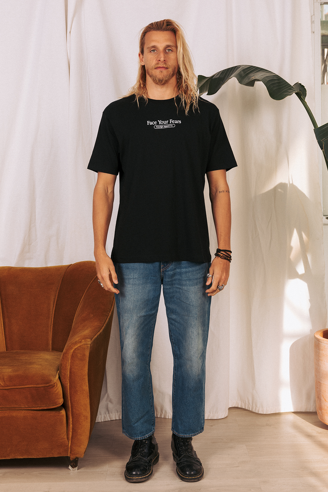 T-shirt unisexe noir « Face Your Fears » | XL / Oversize