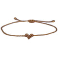 Bracelet brun Love Ibiza avec petit cœur