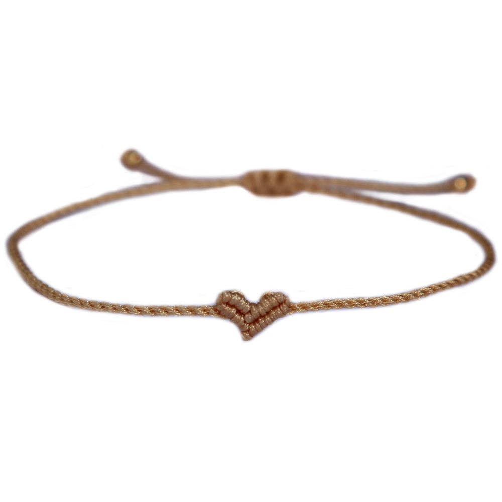 Bracelet brun Love Ibiza avec petit cœur
