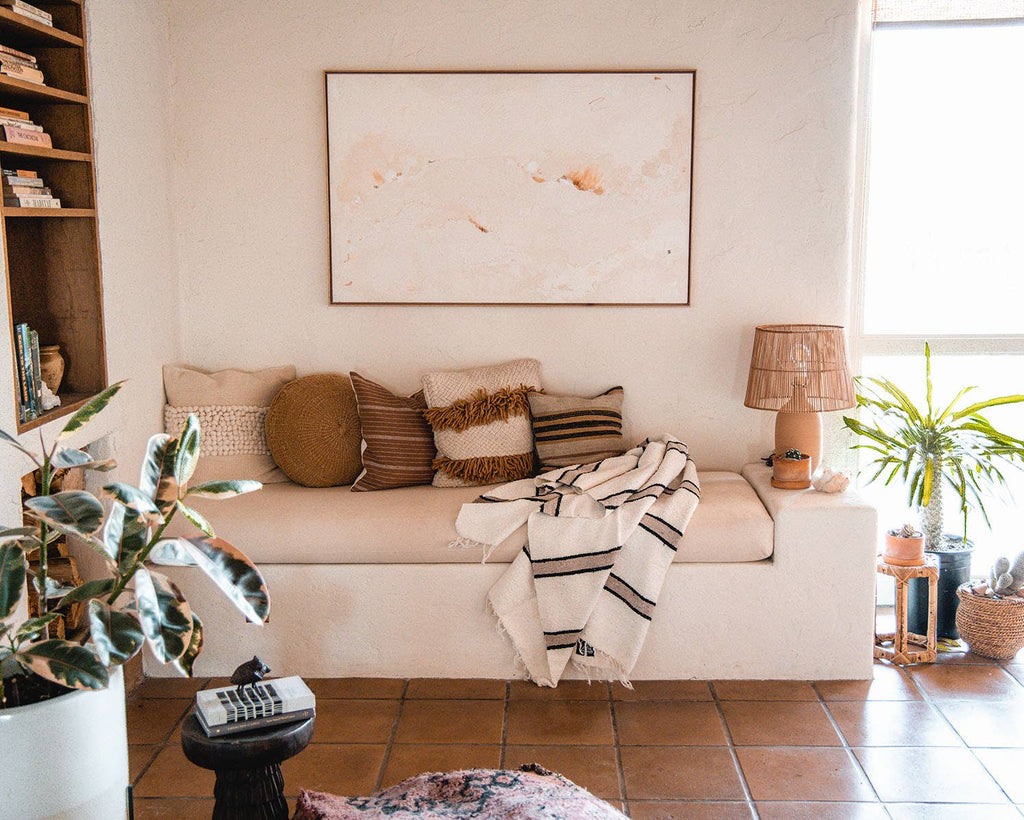 Desert Lines//Couverture tissée à la main