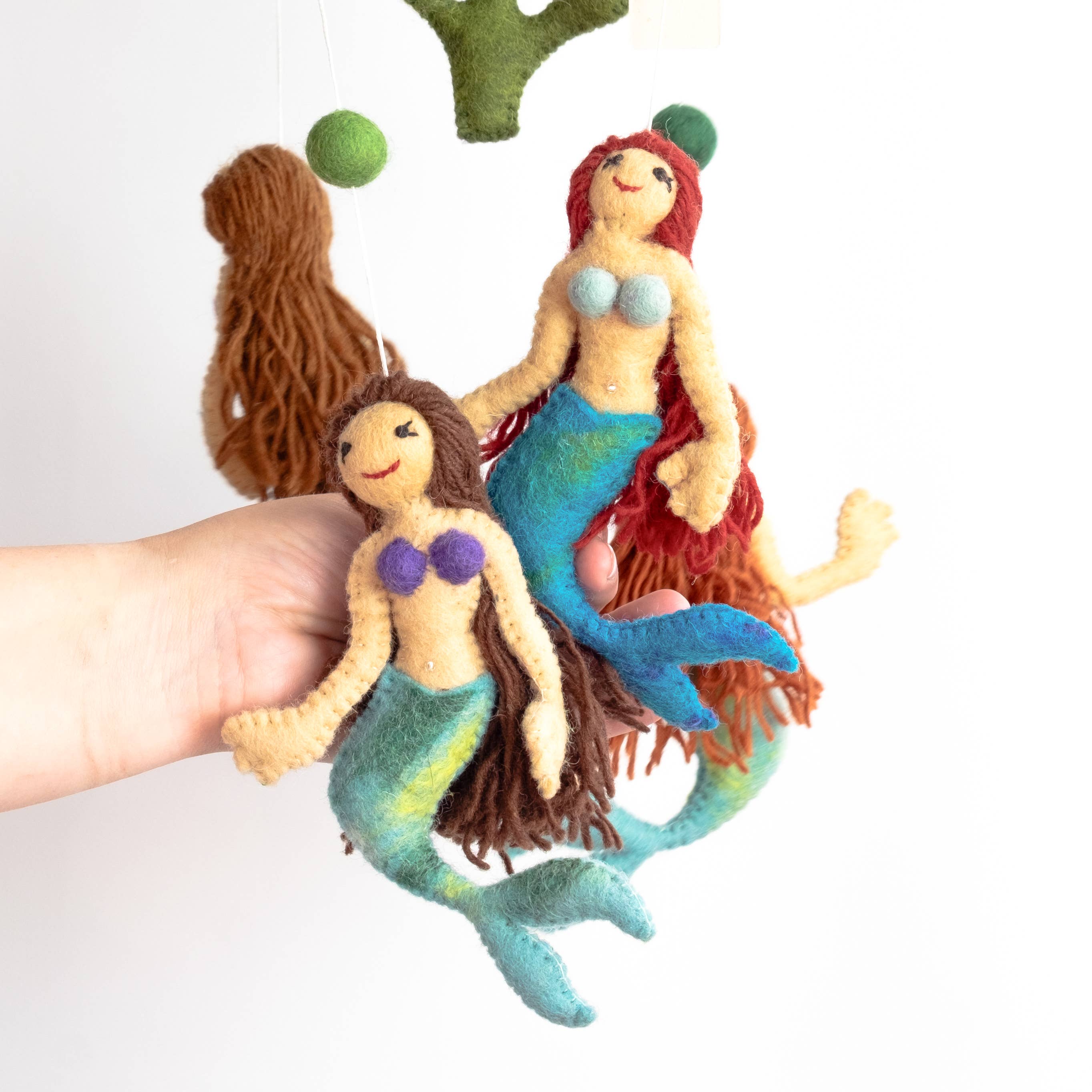 Mobile pour bébé - Décor de chambre côtier - Sirène sous la mer