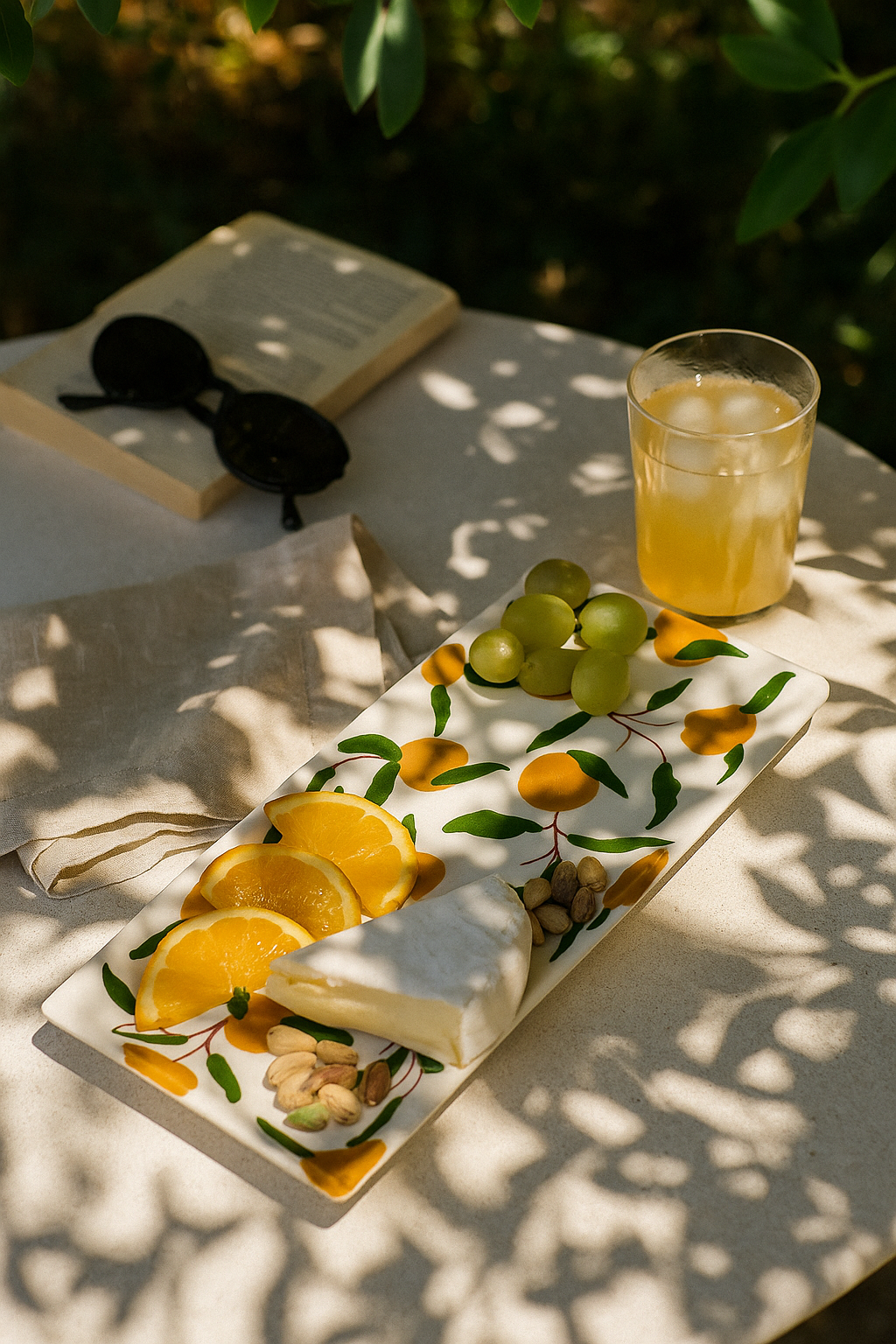 Plateau en céramique pour pintxos (Oranges)