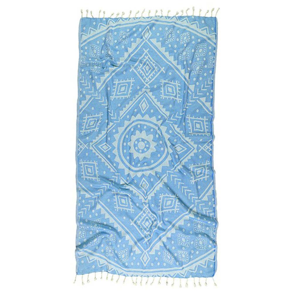 Serviette Hamam bleue