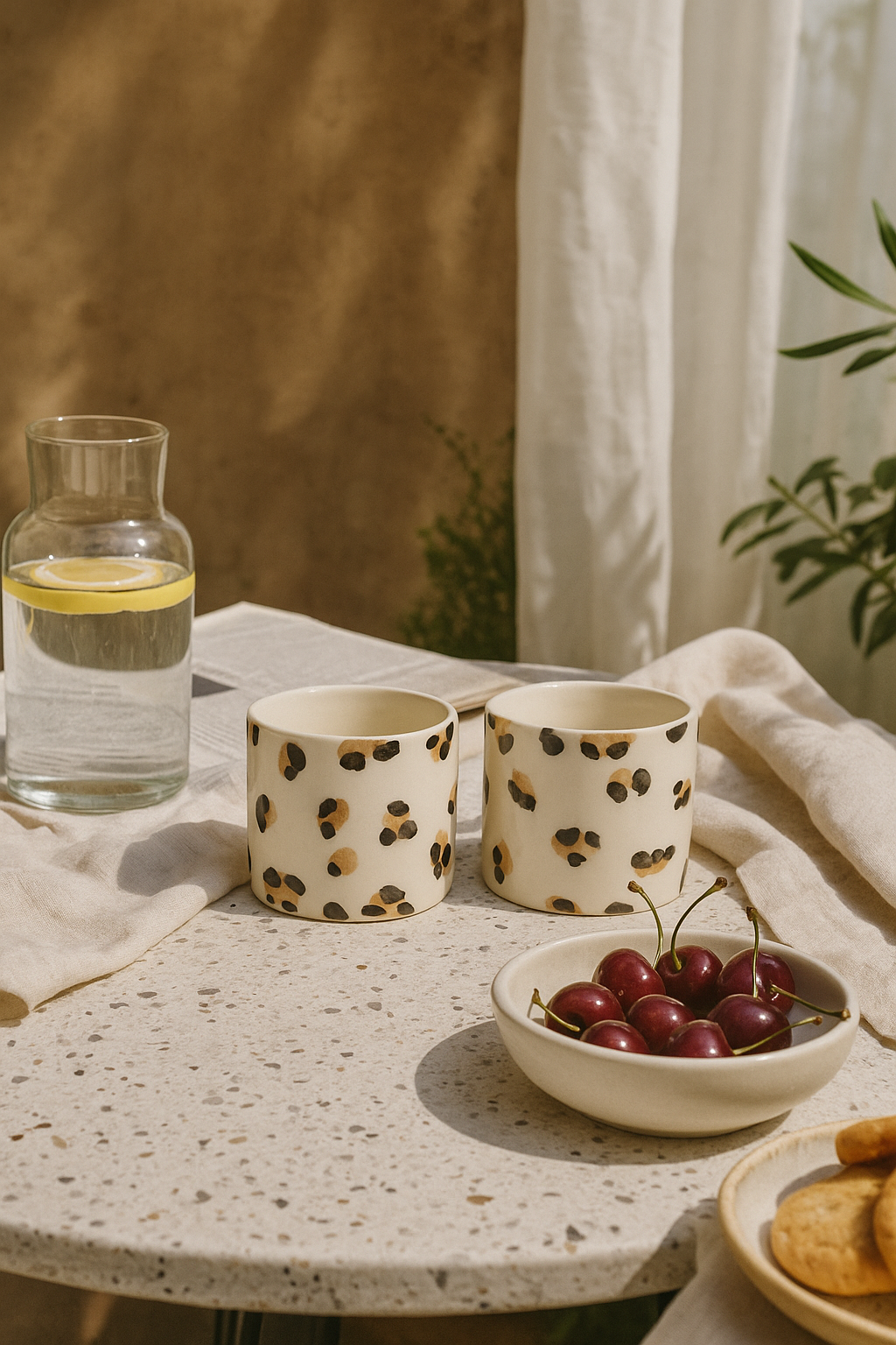 Ensemble de 2 tasses en céramique (GUÉPARD)