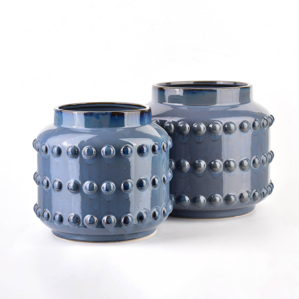 Vase MIGLIORE Bleu: 24x24x21.5cm