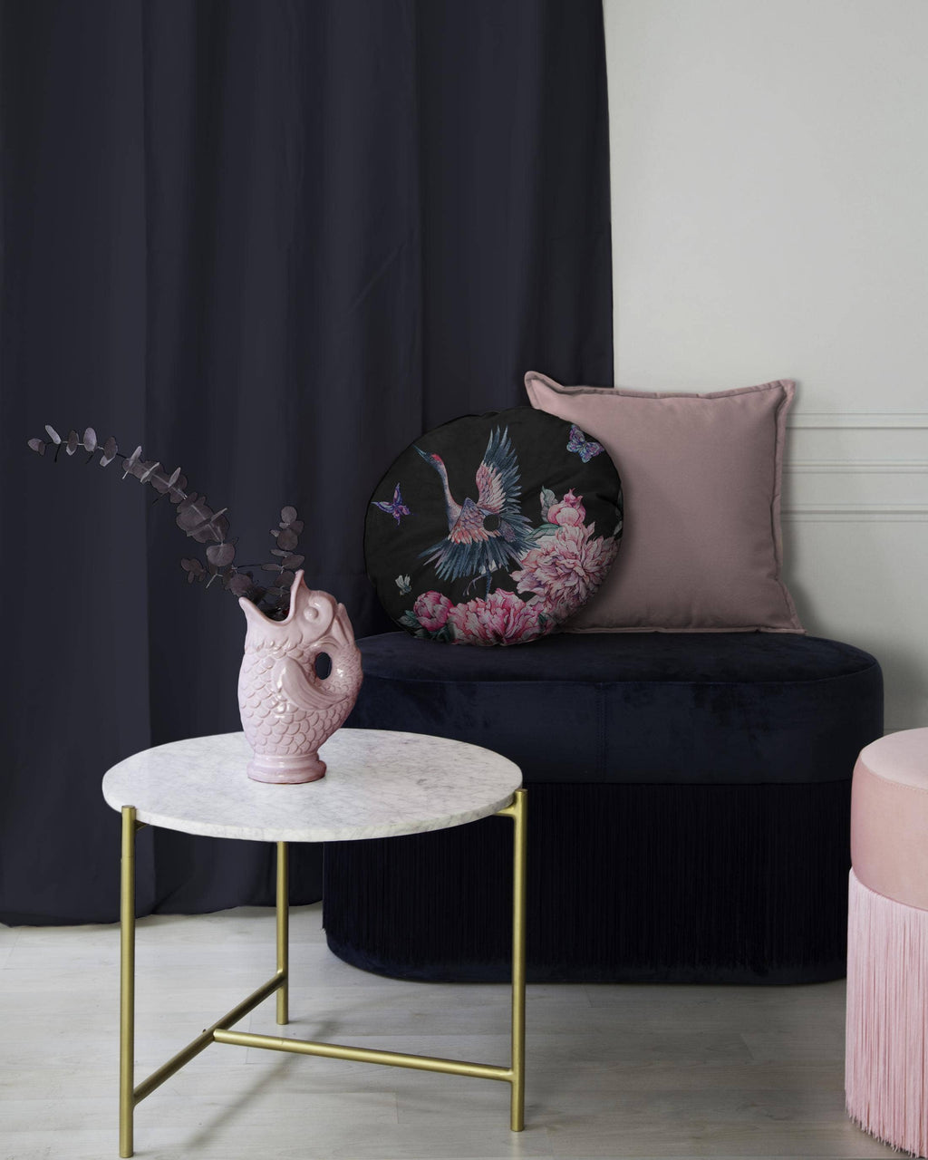 Poisson en céramique (Quartz rose)