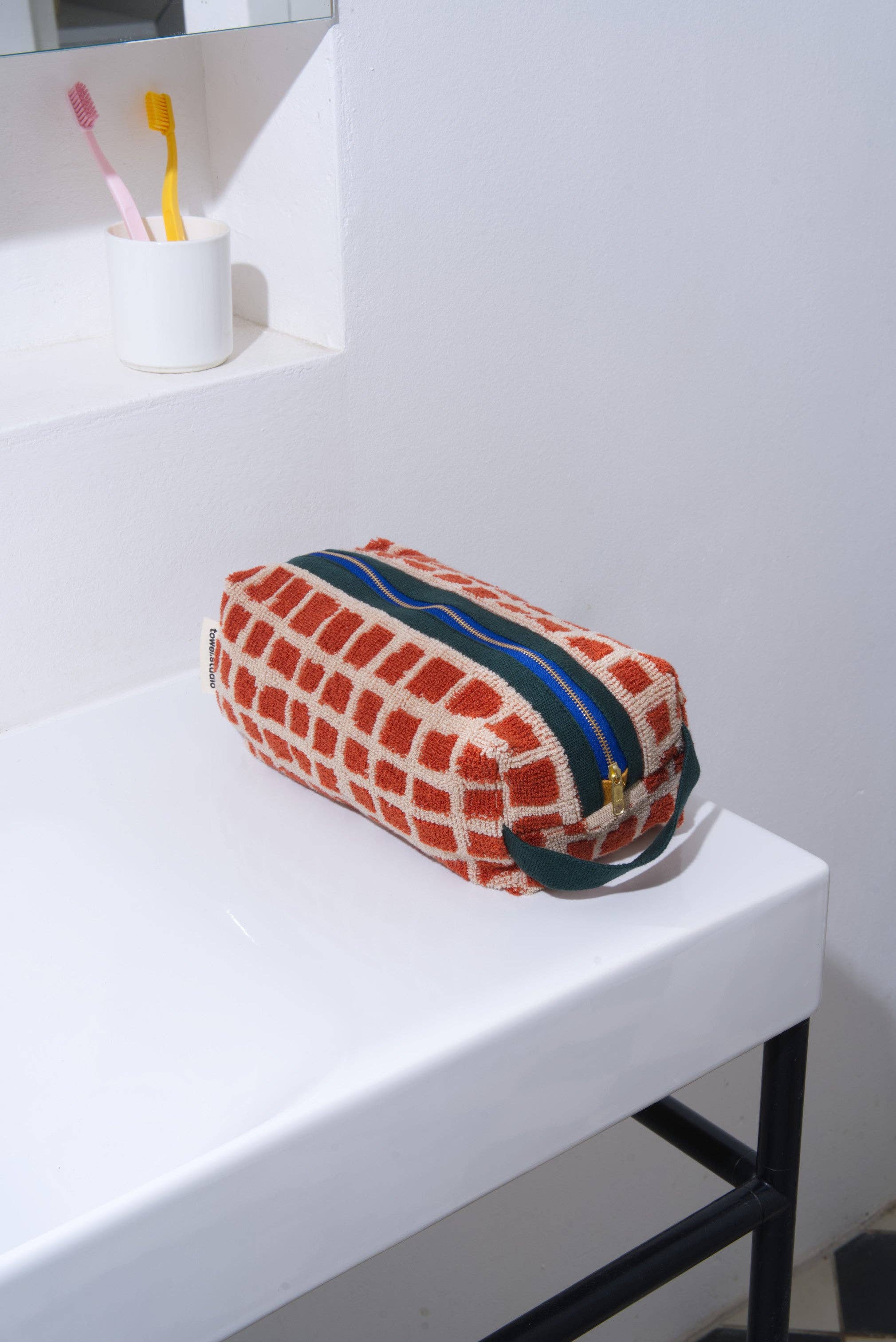 Trousse de toilette à carreaux gras | Grange | Grand