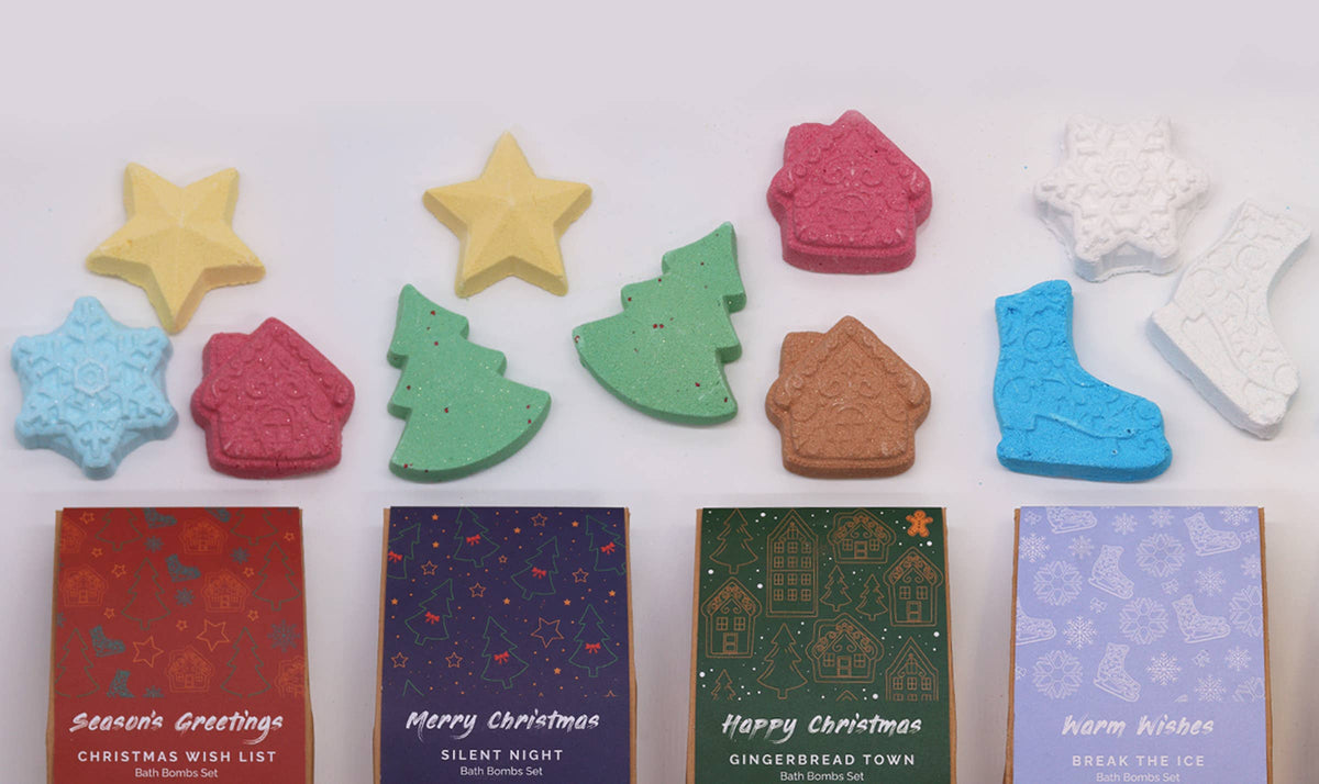 Coffret cadeau de bombes de bain Noël Gingerbread Town
