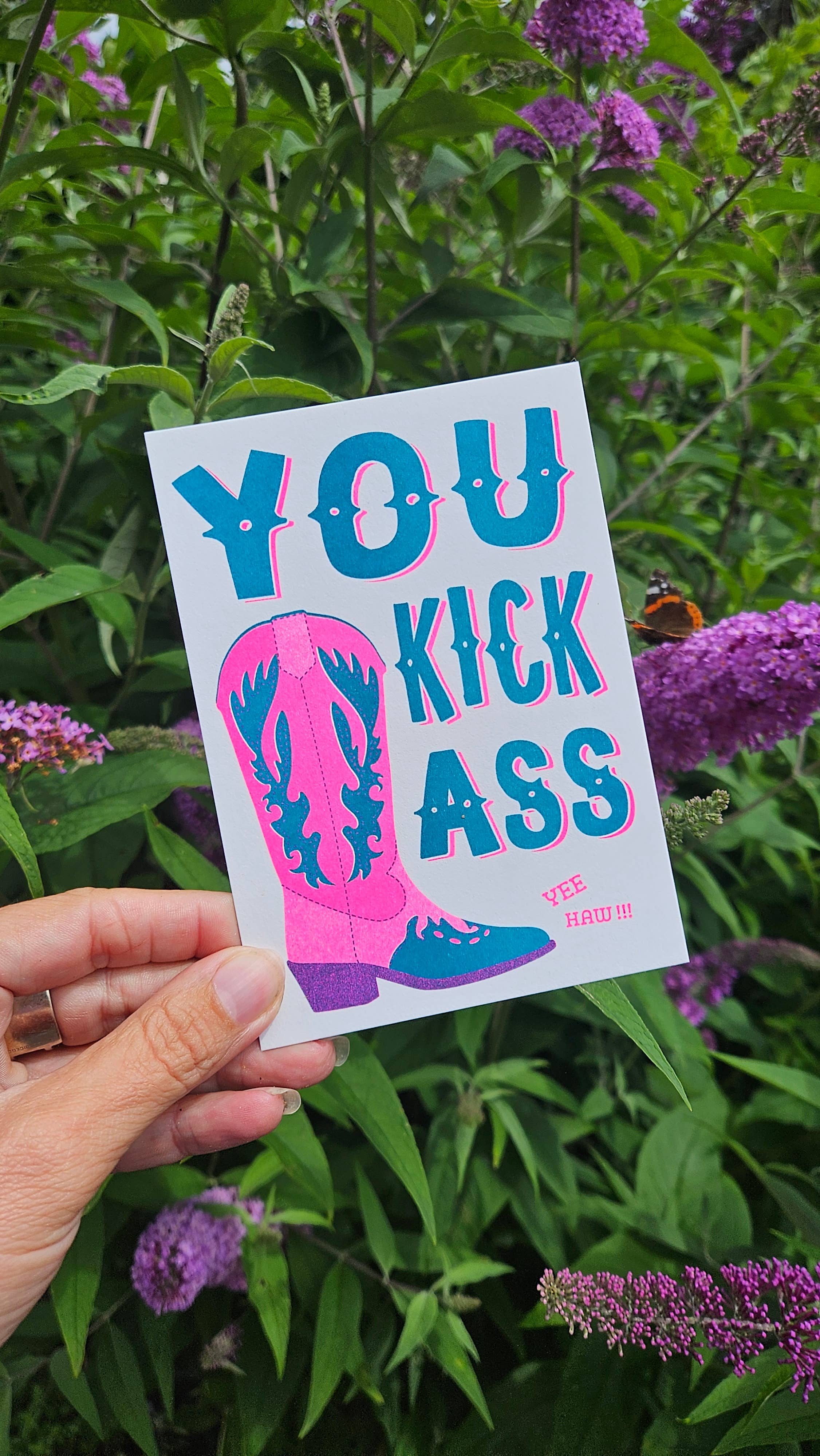 Carte postale - bottes de cow-boy « You kick ass »