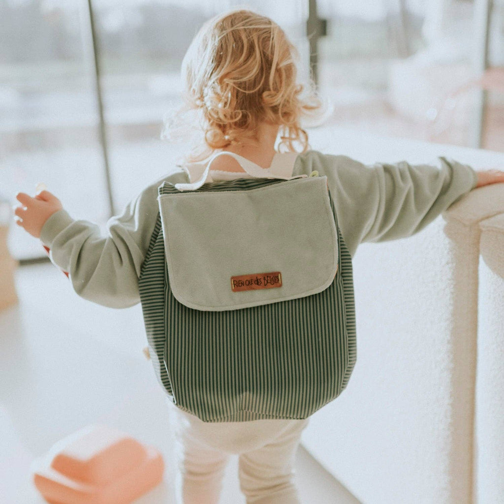 Sac à dos école vert - made in France