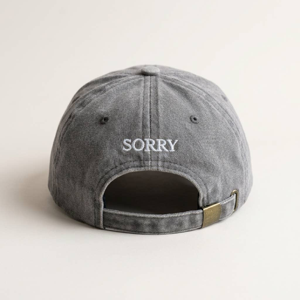 Casquette brodée bordeaux « Je ne travaille pas ici, désolé »: Burgundy