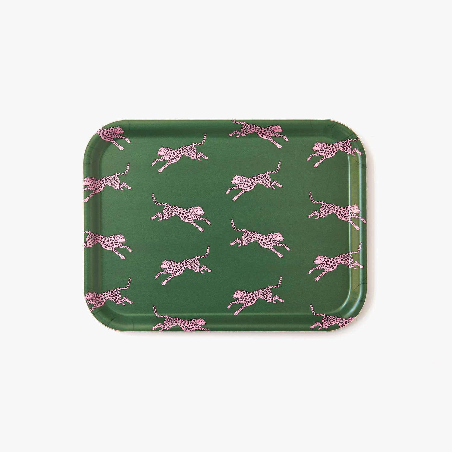 Plateau de service léopard rose - 27 x 20 cm