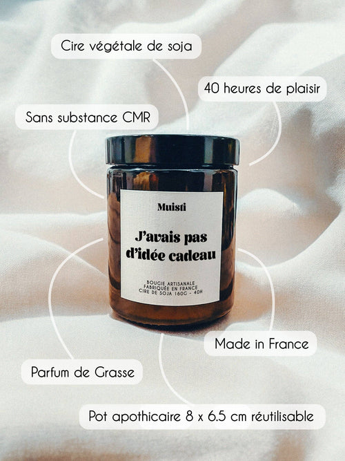 Bougie Parfumée - J'avais pas d'idée cadeau: Fleur d'oranger