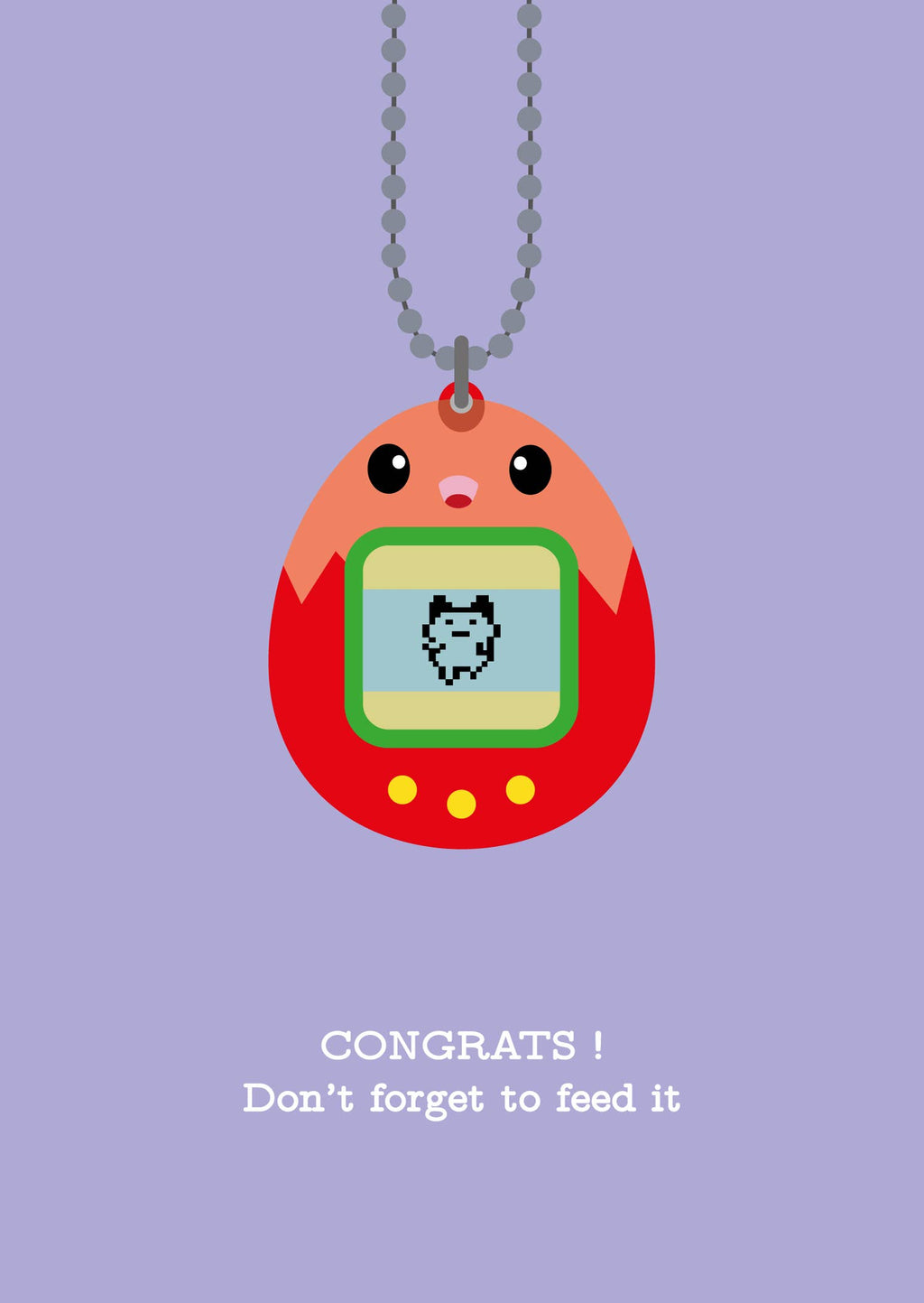 Carte d’annonce de naissance Tamagotchi