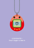 Carte d’annonce de naissance Tamagotchi