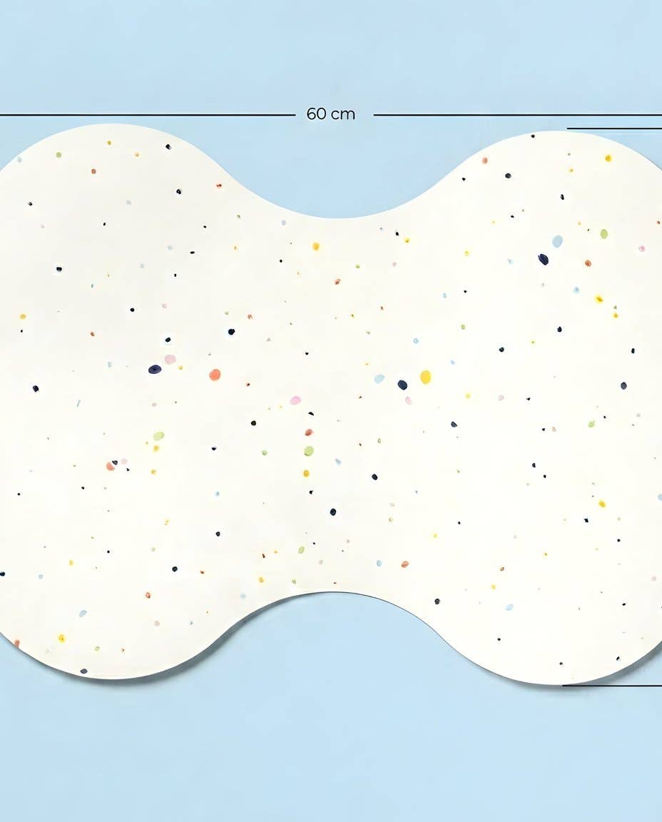 Nouveau set de table en forme d'os pour gamelles de chien: Party White