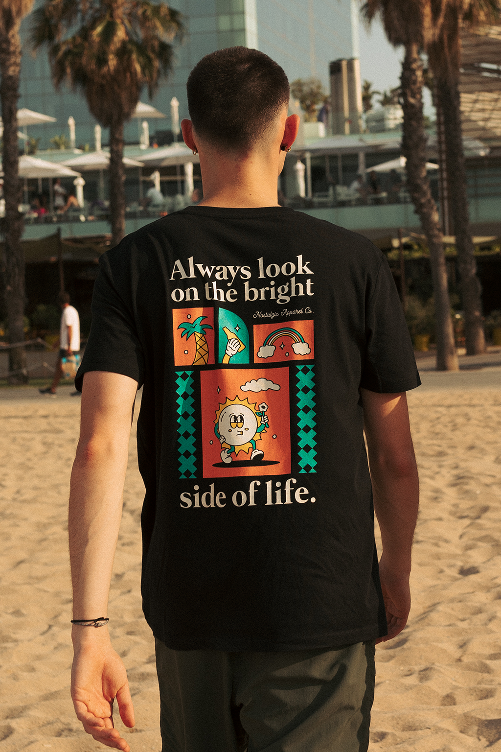 T-shirt unisexe noir « Always look on the bright side of life » | S / Coupe ajustée