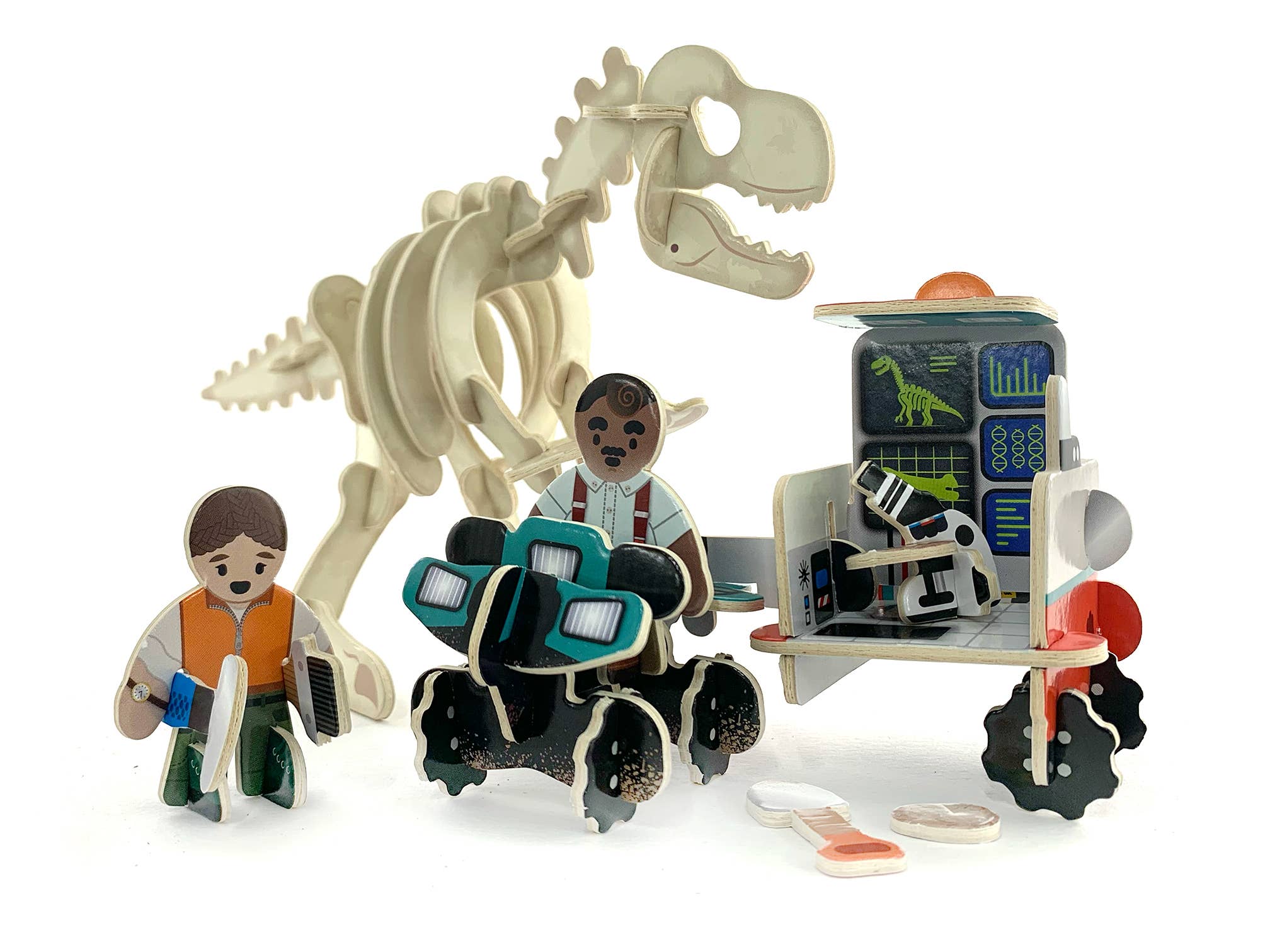 Coffret d'exploration Dino Dig avec dinosaure fossile et labo mobile