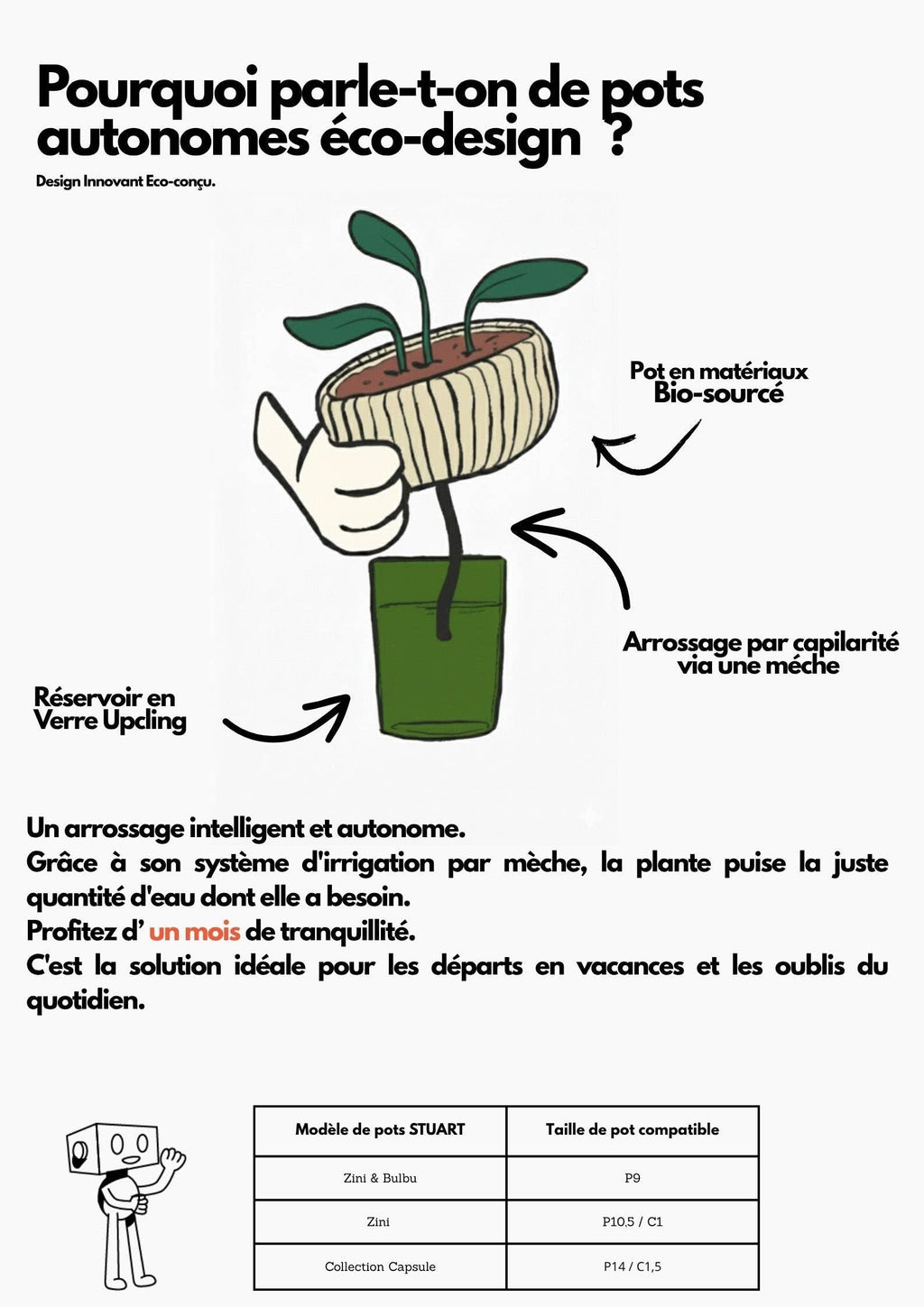 Pot de fleur autonome - Bulbu