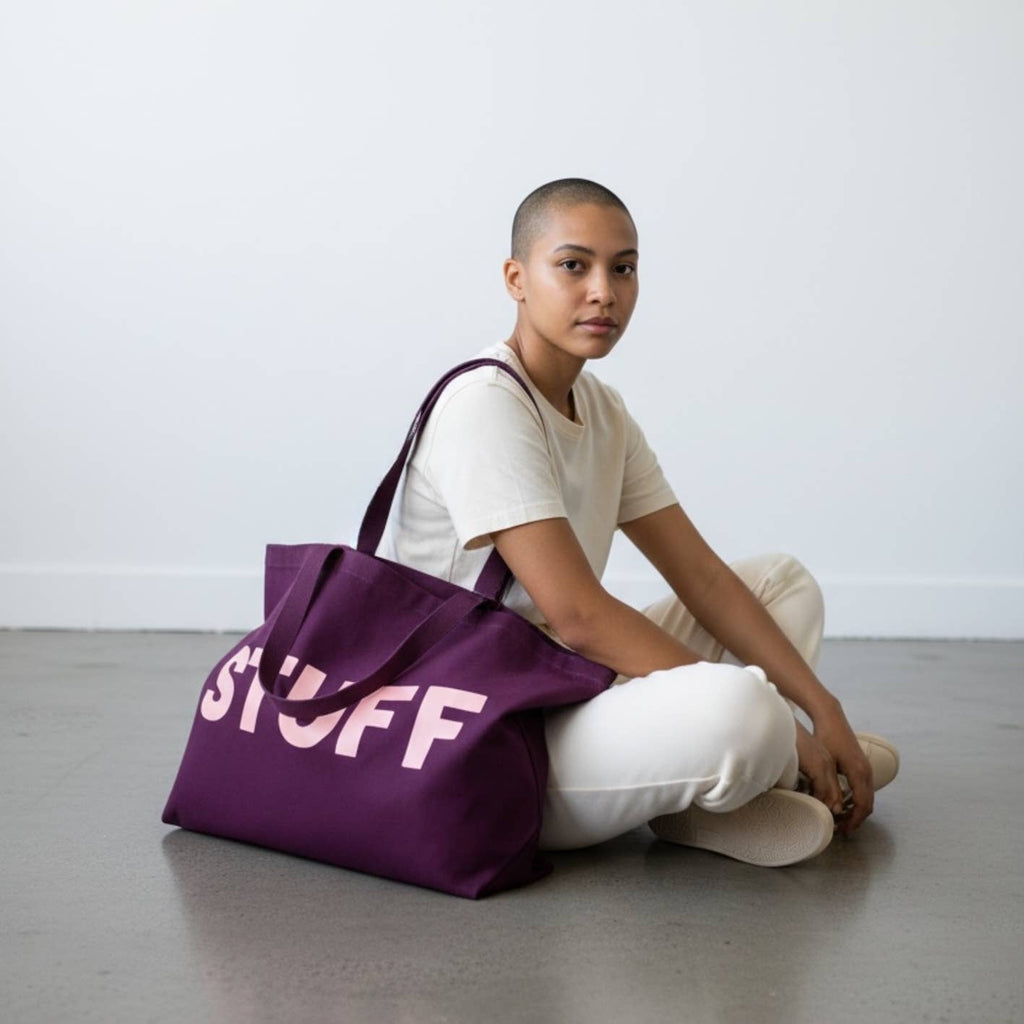 Sac Jumbo STUFF - Bordeaux/Corail