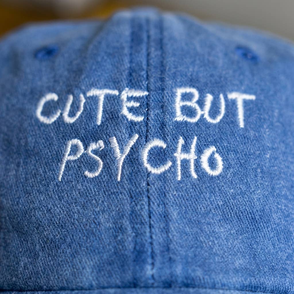 Casquette rose brodée « Mignonne mais psychopathe »: Green