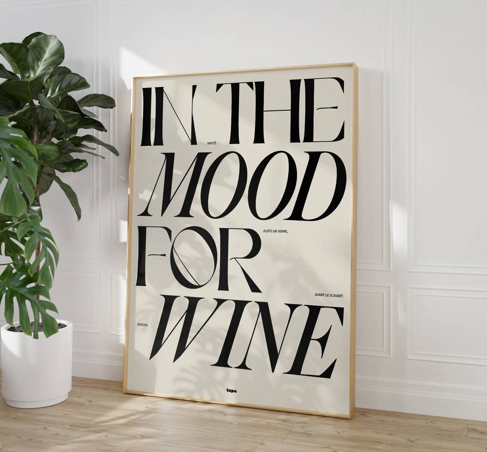 Affiche | In the mood for wine | Poster typographique: L - 30x40cm