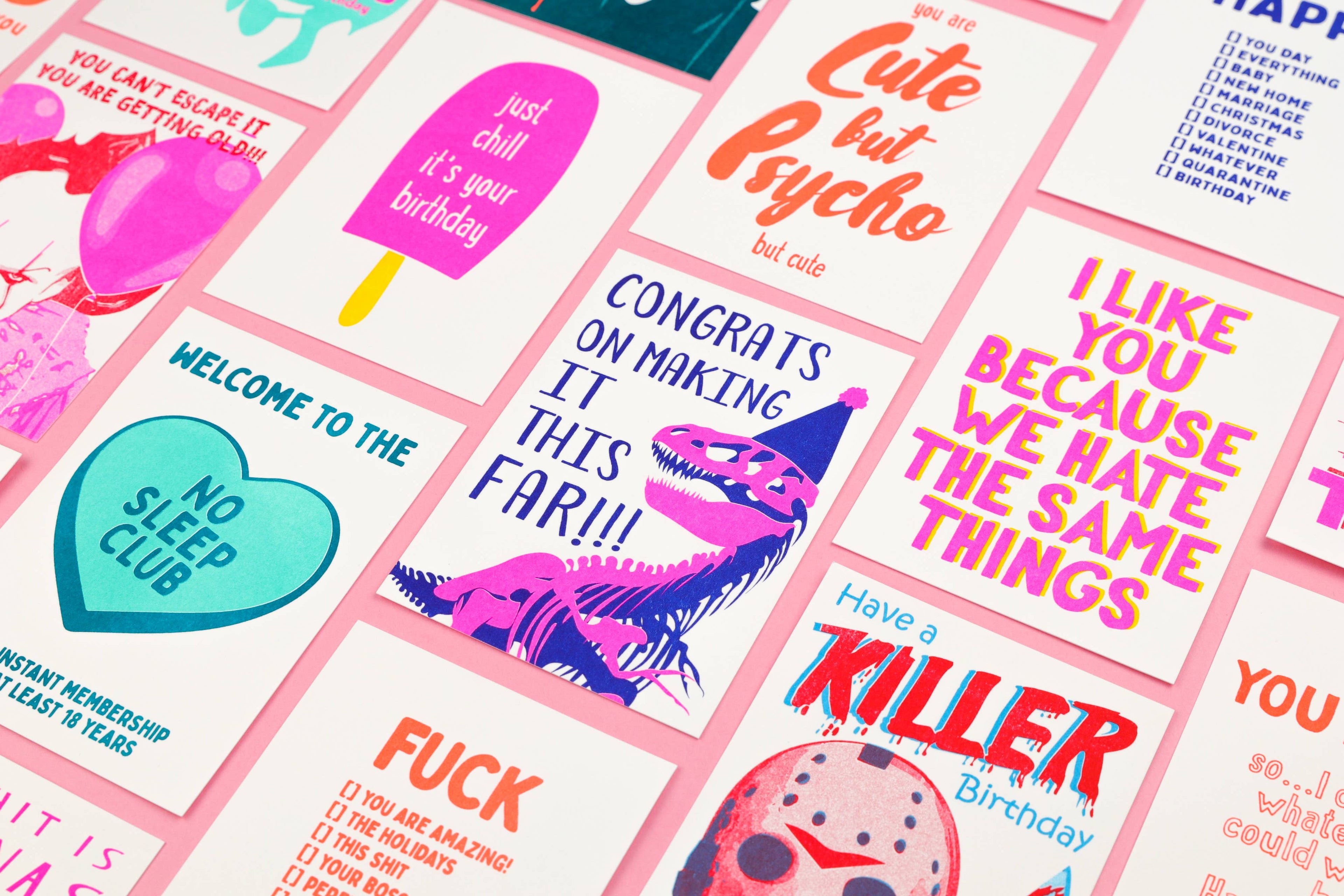 Carte postale « I Like You Because We Hate the Same Things » en Riso
