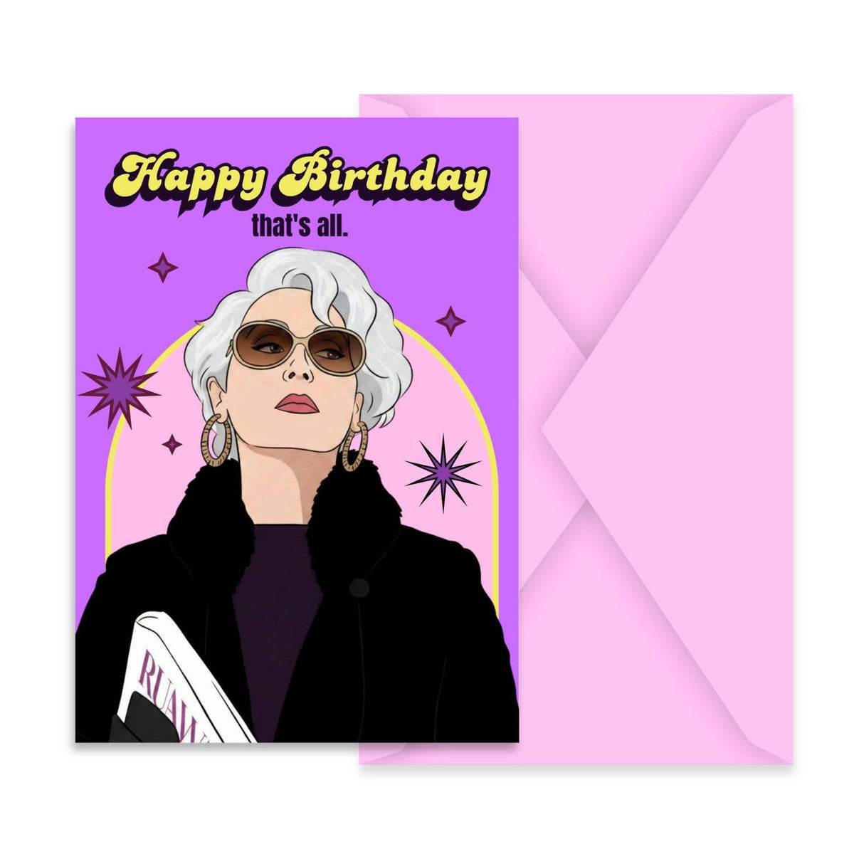 Joyeux anniversaire, c'est tout — Carte d'anniversaire drôle « Icône de la mode »