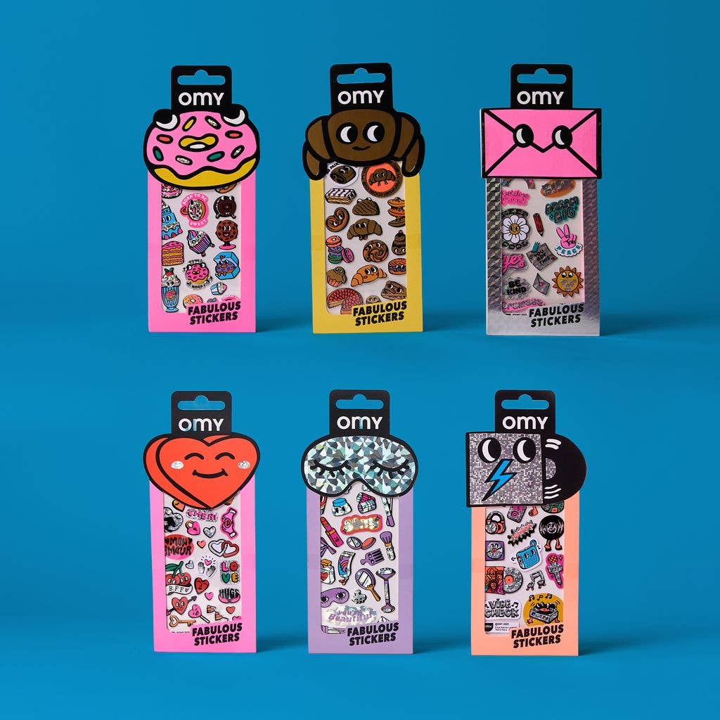 ASSORTIMENT DE 36 FABULOUS STICKERS - ICONIC