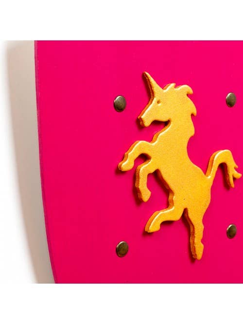 Bouclier Kamelot rose petit modèle avec licorne - ST537
