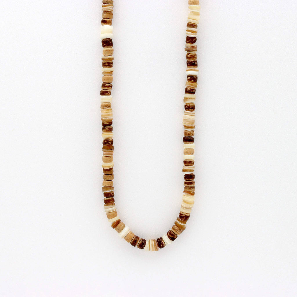 Collier en perles de bois Nusa Lembongan, ras-de-cou de surf pour hommes: Bois et naturel