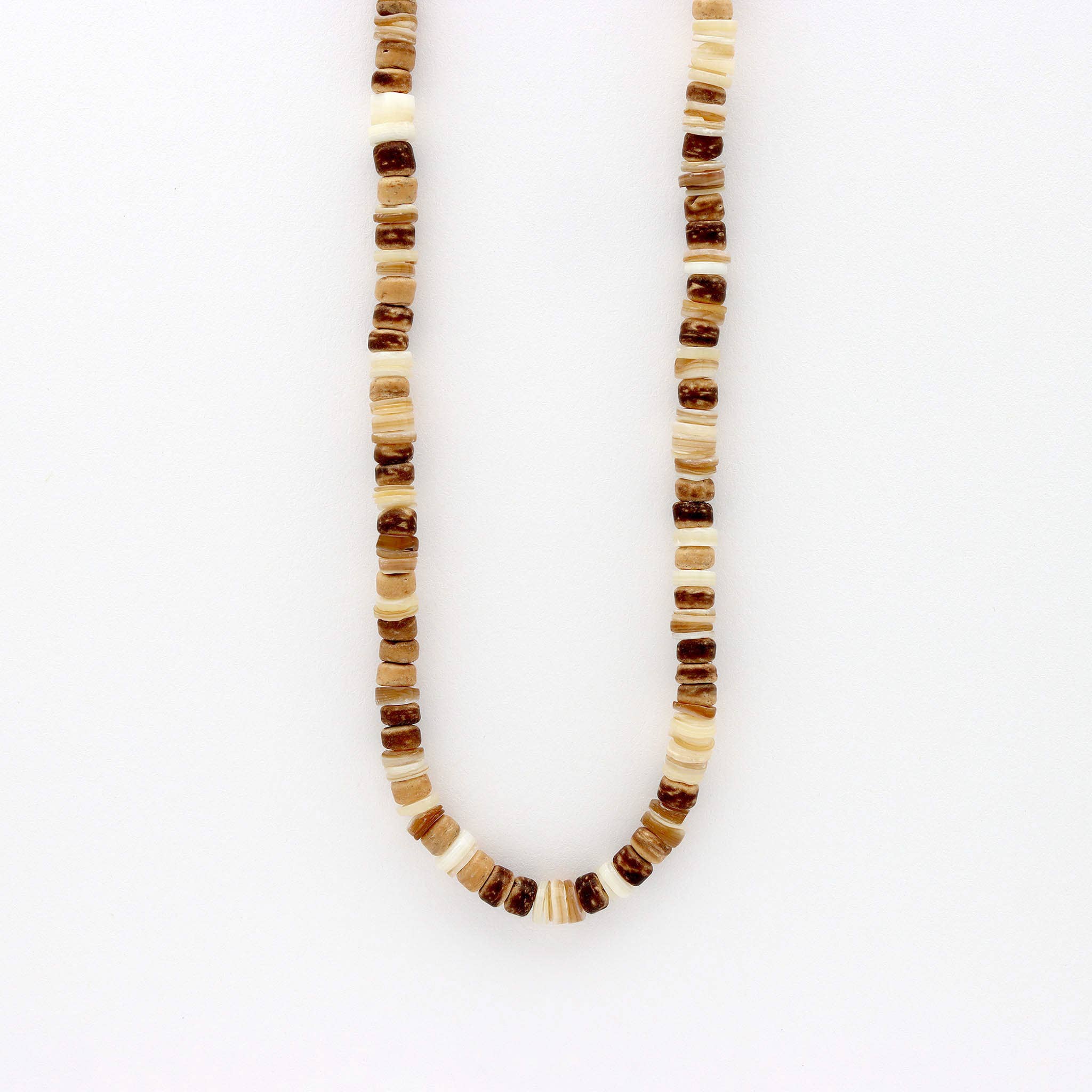 Collier en perles de bois Nusa Lembongan, ras-de-cou de surf pour hommes: Bois et naturel