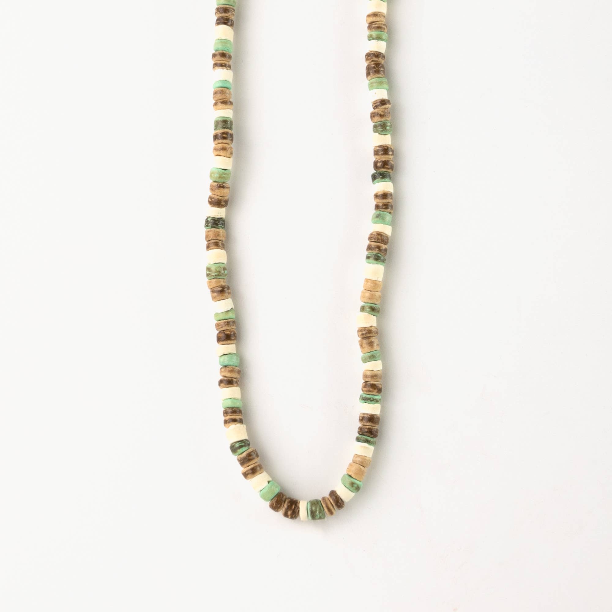 Collier Laut en turquoise et bois, ras-de-cou réglable pour hommes