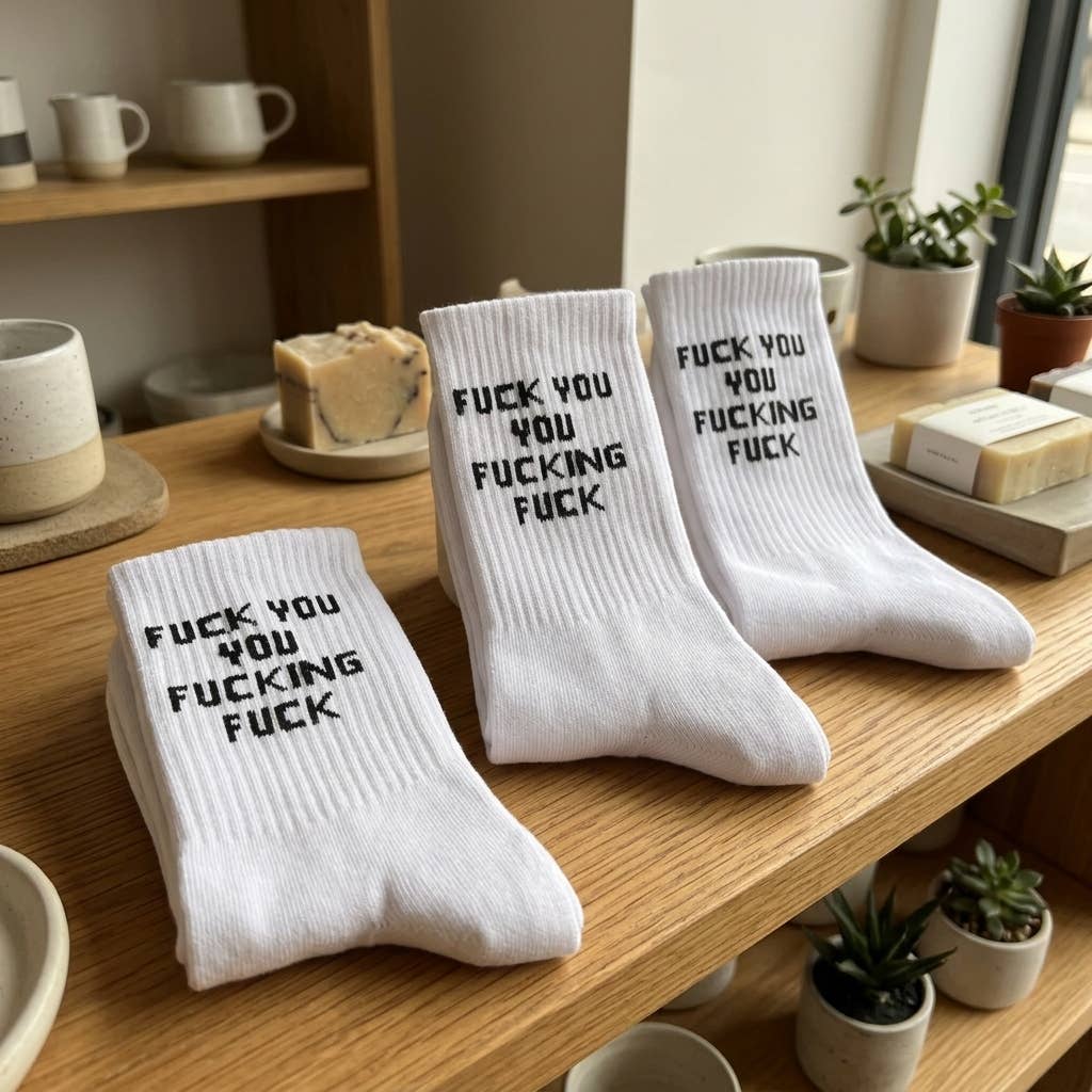 Chaussettes à message « Va te faire foutre »: Fuck Off / 37-43