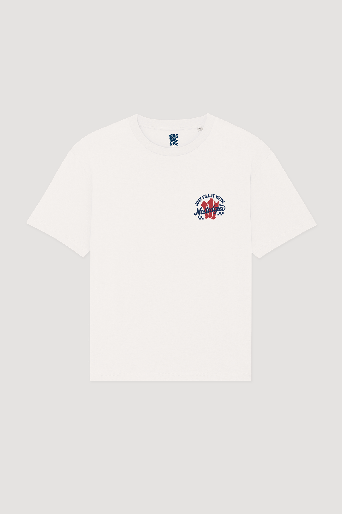 T-shirt unisexe blanc cassé « Fill it with Nostalgia » | M / Oversize