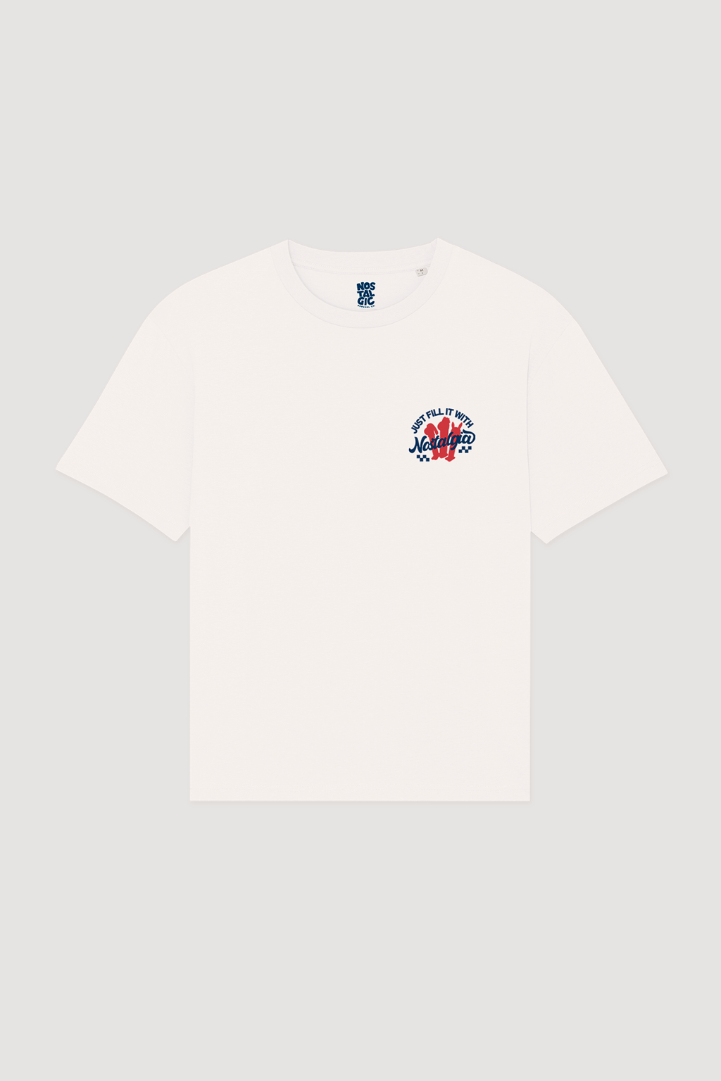 T-shirt unisexe blanc cassé « Fill it with Nostalgia » | S / Oversize