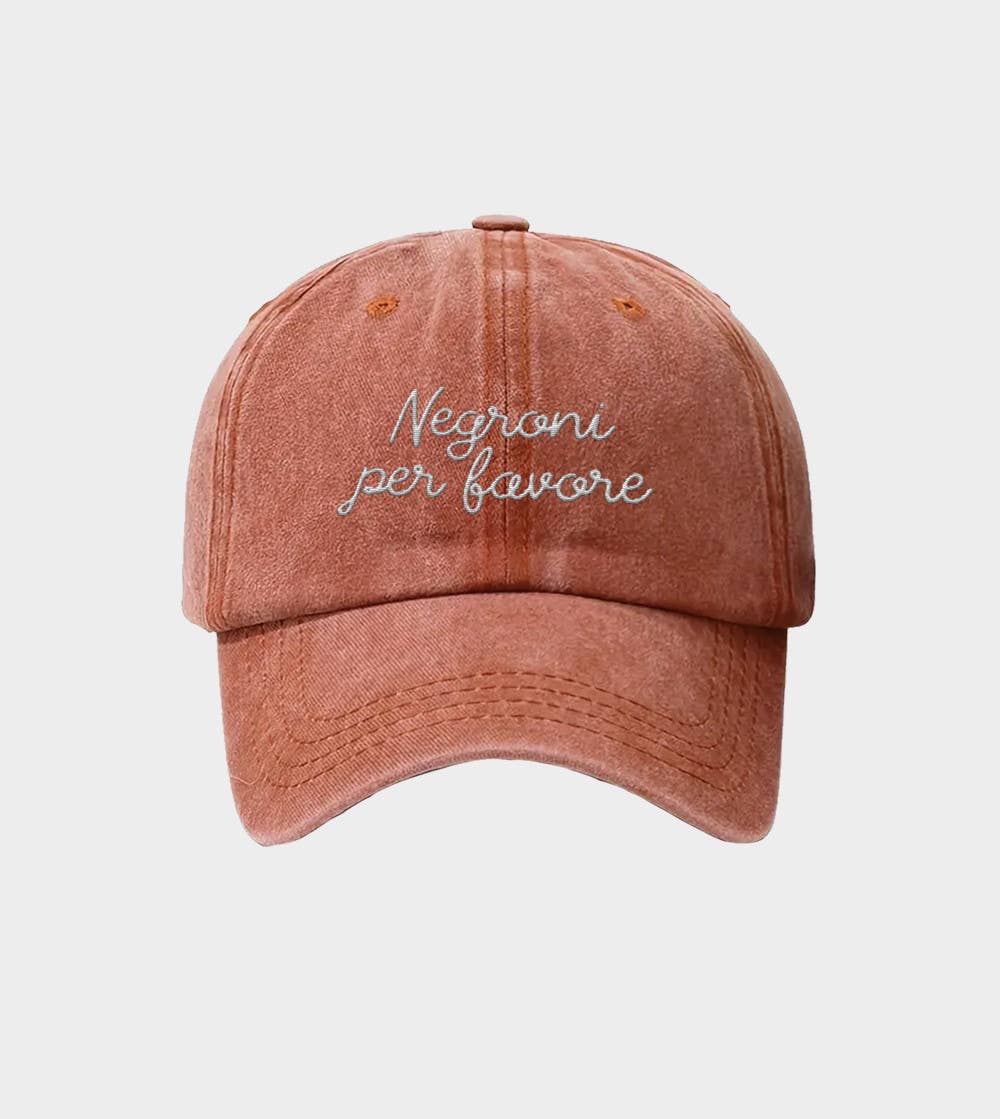 Casquette Brodée - Negroni per Favore: Rouge vintage