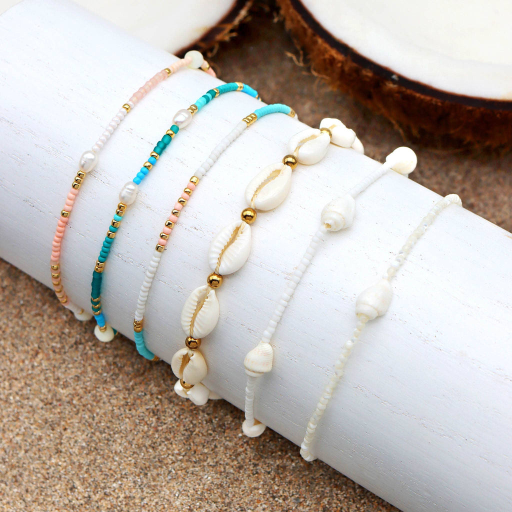 Gembira Bracelet surf perlé, bijou empilable et réglable