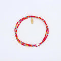 Collection de bracelets en perles colorées « Heure dorée »: Bright Pink