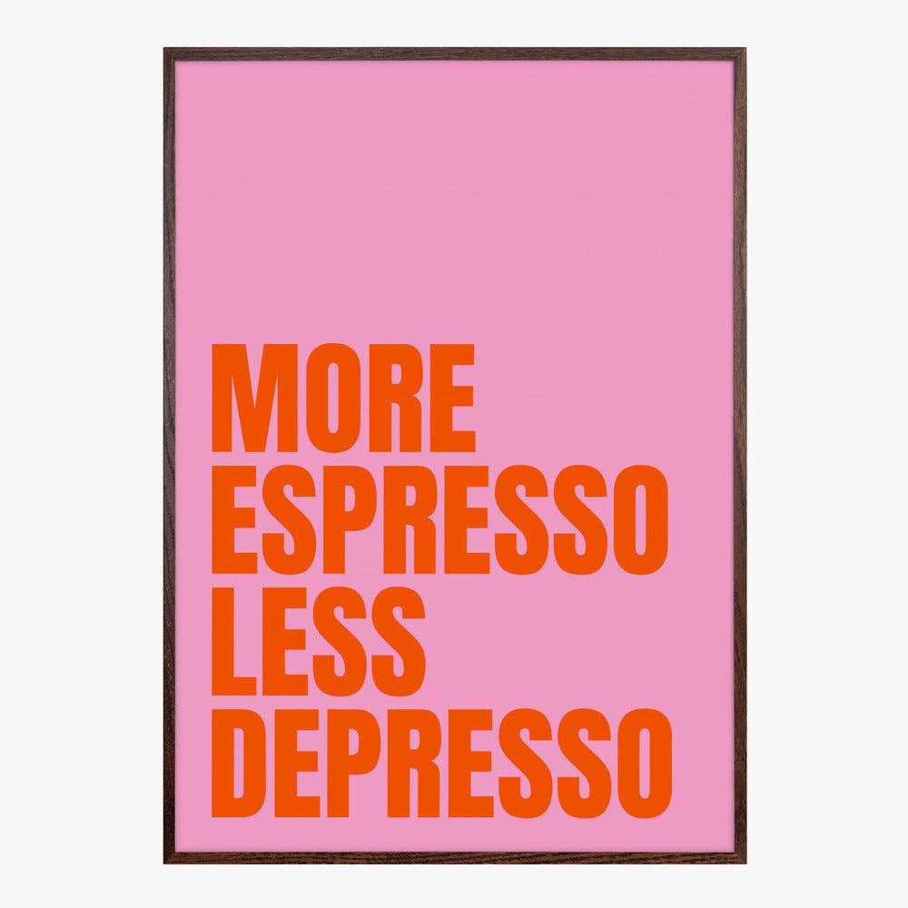 Plus d'espresso — Impression d'art café — Pop graphique: Pas de cadre / 30x40 cm