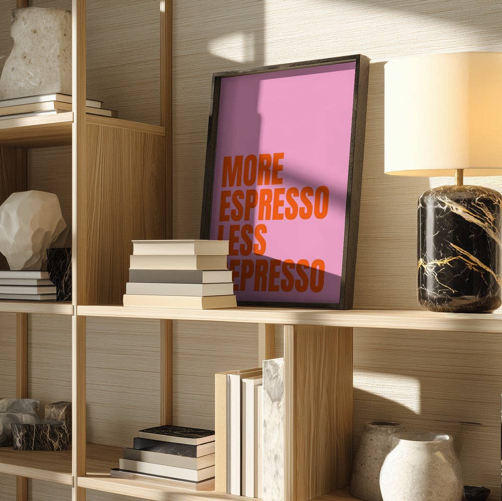 Plus d'espresso — Impression d'art café — Pop graphique: Pas de cadre / 30x40 cm