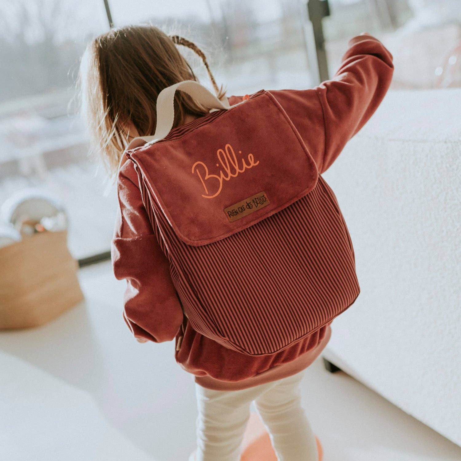 Sac à dos école rose - made in France