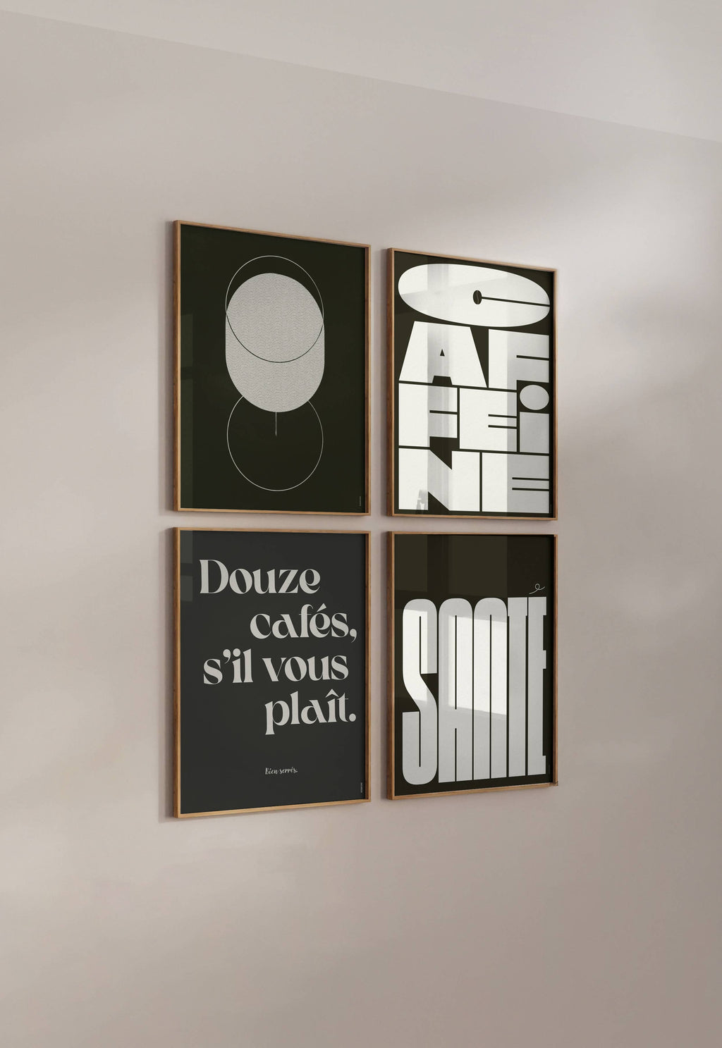 Affiche | Douze Cafés, S’il Vous Plaît | Poster Minimaliste: L - 30x40cm