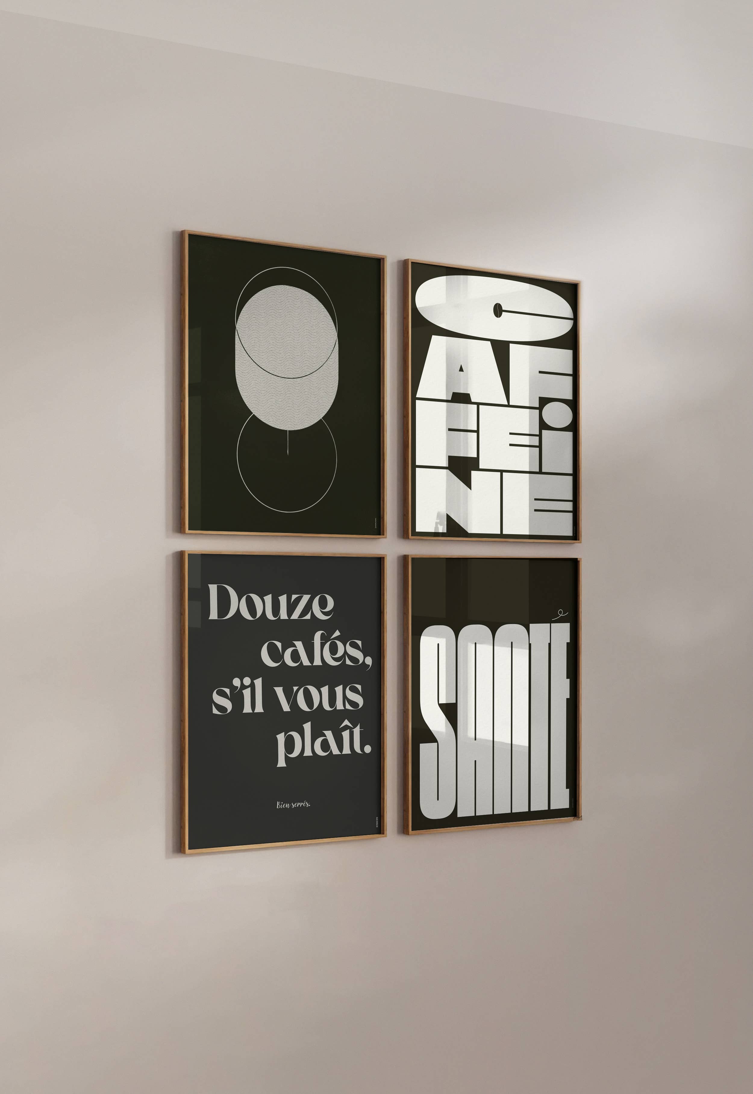 Affiche | Douze Cafés, S’il Vous Plaît | Poster Minimaliste: L - 30x40cm