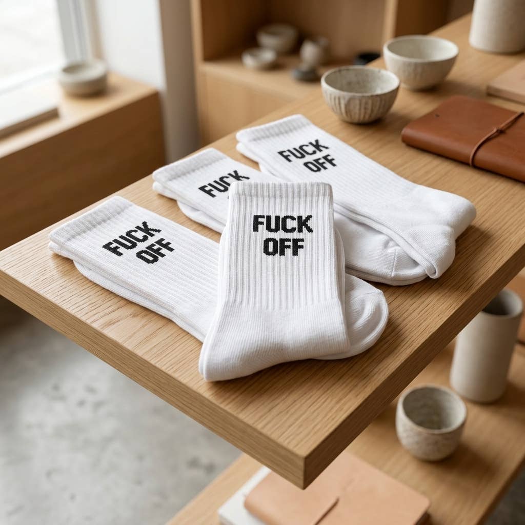 Chaussettes à message « Va te faire foutre »: Fuck Off / 37-43